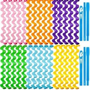 30 Pieces Heatless Waves Curlers Spiral Curls Styling Kit